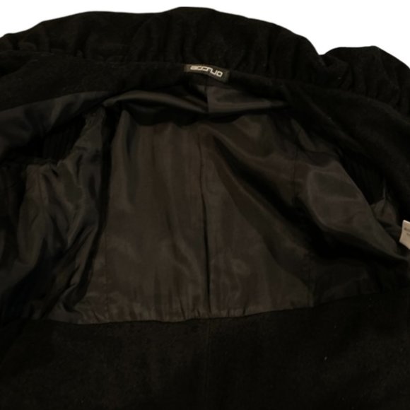 Araso Short Jacket/ Cardigan Lined Black Pleated Front M - Picture 7 of 9